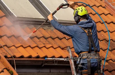 Démoussage et hydrofuge de toiture à Teyjat